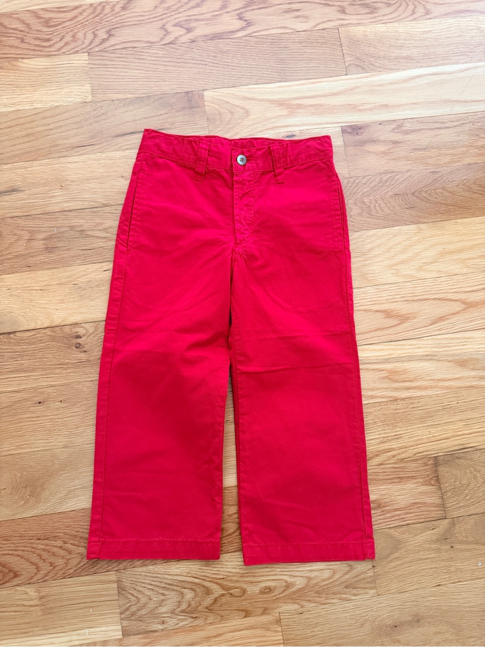 Oscar de la Renta Red Kids Straight-Leg Pants